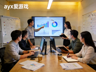 ayx爱游戏产品与运营团队正在进行市场数据分析与产品功能策划会议