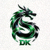DK战队标志，绿色与黑色交织的龙形LOGO