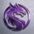 DOTA2战队Team Spirit官方logo，紫色龙形标志
