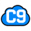 Cloud9战队队标，蓝色云朵与白色字母C9