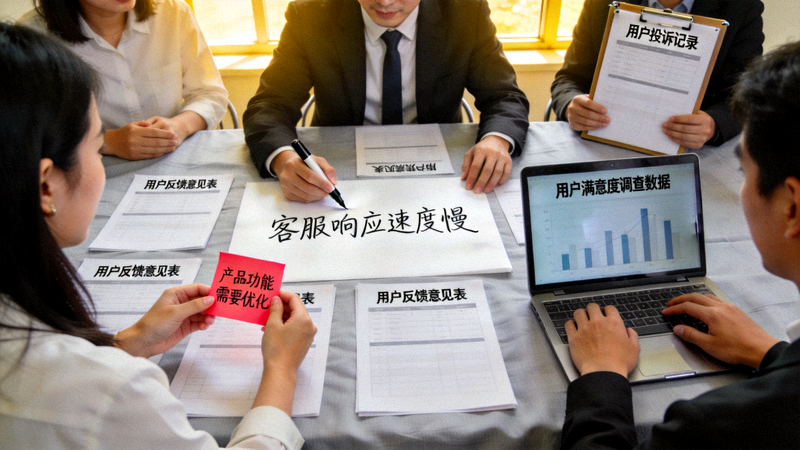 团队协作整理用户反馈意见的工作场景
