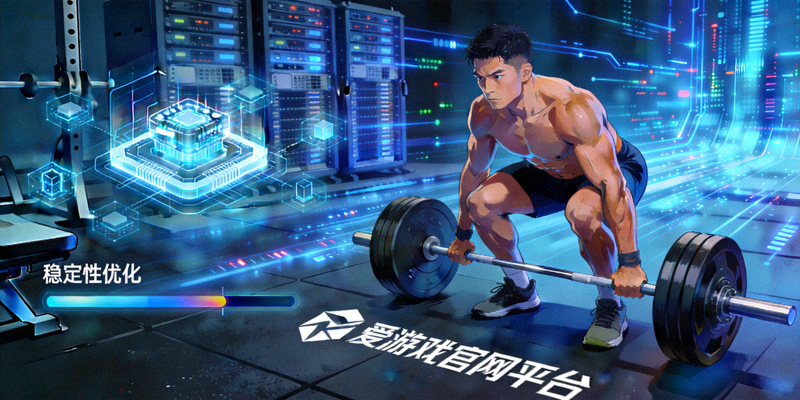 运动员进行体能训练的场景，象征爱游戏官网平台技术架构与稳定性持续优化