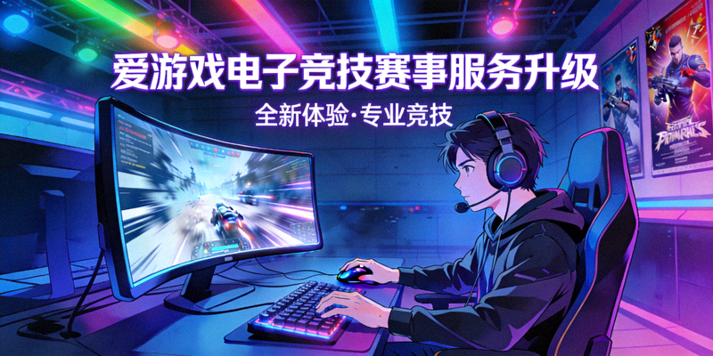 爱游戏电子竞技赛事服务升级配图，电竞选手操作设备的场景