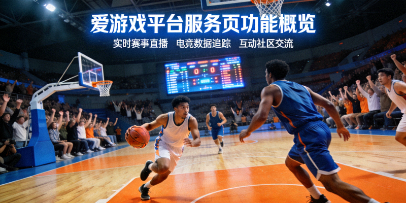 爱游戏平台服务页功能概览配图，篮球场地与竞技氛围画面