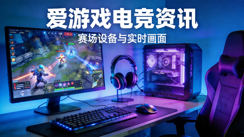 电子竞技比赛设备与屏幕画面，对应爱游戏平台电子竞技资讯内容配图